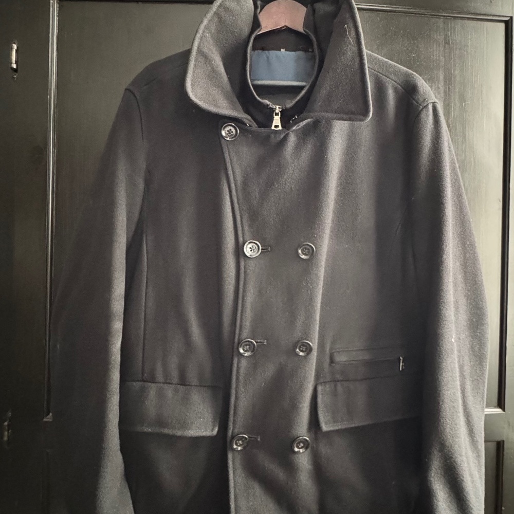 Elie Tahari Men's Peacoat with Bib - Large